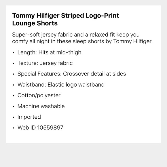 NWT Tommy Hilfiger striped logo-print shorts - Picture 5 of 5